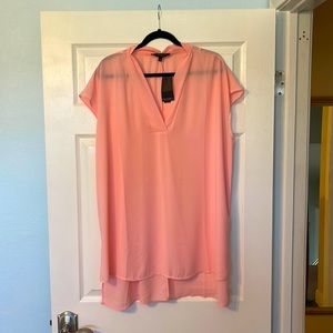 Eloquii Short Sleeve Tunic with V Neck